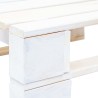 Pouf palette de jardin Bois de pin imprégné de blanc 