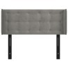 Tête de lit avec oreilles gris clair 103x16x78/88 cm velours 