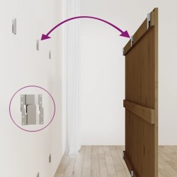Tête de lit murale Marron miel 159,5x3x90 cm Bois massif de pin 