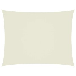 Voile de parasol tissu oxford rectangulaire 5x6 m crème 
