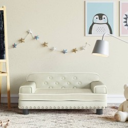Canapé pour enfants crème 70x45x30 cm velours 
