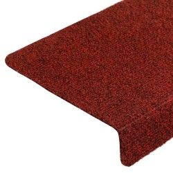 Tapis d'escalier autocollant 20 pcs rouge bordeaux 65x21x4 cm 