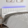 Tête de lit à LED Blanc 180x5x78/88 cm Similicuir 