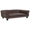 Lit pour chien marron 95x55x30 cm similicuir 