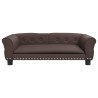 Lit pour chien marron 95x55x30 cm similicuir 