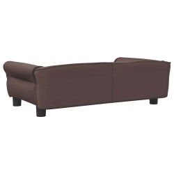 Lit pour chien marron 95x55x30 cm similicuir 
