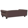Lit pour chien marron 95x55x30 cm similicuir 