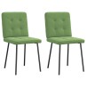 Chaises à manger lot de 2 Vert clair Velours 