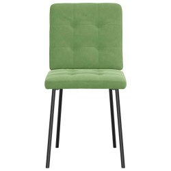 Chaises à manger lot de 2 Vert clair Velours 