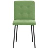 Chaises à manger lot de 2 Vert clair Velours 