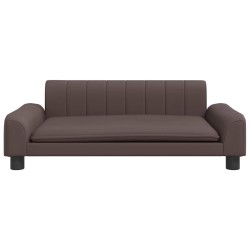Lit pour chien marron 90x53x30 cm similicuir 