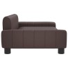 Lit pour chien marron 90x53x30 cm similicuir 