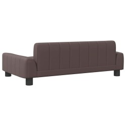 Lit pour chien marron 90x53x30 cm similicuir 
