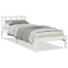 Cadre de lit extra long sans matelas 100x220 cm bois massif pin 