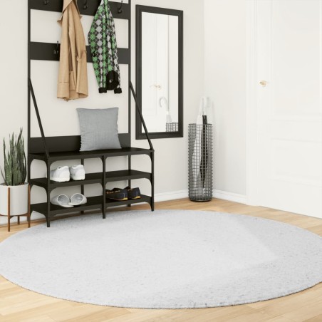 Tapis OVIEDO à poils courts gris Ø 200 cm 
