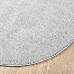 Tapis OVIEDO à poils courts gris Ø 200 cm 