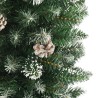 Sapin de Noël artificiel mince avec support 240 cm PVC 