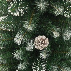 Sapin de Noël artificiel mince avec support 240 cm PVC 