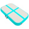 Tapis gonflable de gymnastique avec pompe 60x100x15 cm PVC Vert 