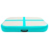 Tapis gonflable de gymnastique avec pompe 60x100x15 cm PVC Vert 