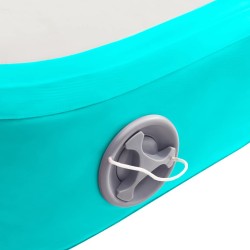 Tapis gonflable de gymnastique avec pompe 60x100x15 cm PVC Vert 