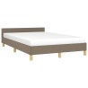 Cadre de lit sans matelas taupe 120x190 cm tissu 
