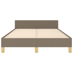 Cadre de lit sans matelas taupe 120x190 cm tissu 