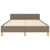 Cadre de lit sans matelas taupe 120x190 cm tissu 