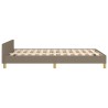 Cadre de lit sans matelas taupe 120x190 cm tissu 