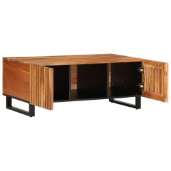 Table basse 100x55x40 cm bois massif d'acacia 