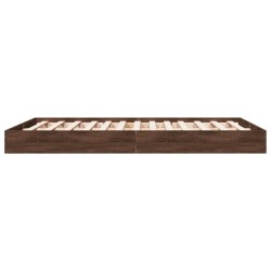 Cadre de lit sans matelas chêne marron 120x200 cm 