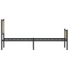 Cadre de lit en métal sans matelas chêne sonoma 100x190 cm 
