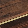 Table basse doré acier inoxydable et bois de mélèze massif 