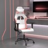 Chaise de jeu de massage Blanc et rose Similicuir 