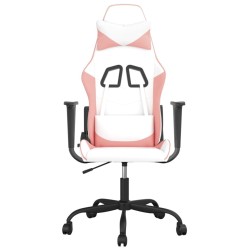 Chaise de jeu de massage Blanc et rose Similicuir 