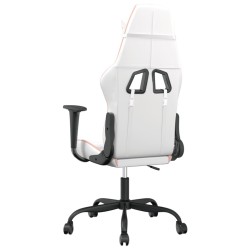 Chaise de jeu de massage Blanc et rose Similicuir 