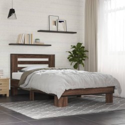 Cadre de lit sans matelas chêne marron 100x200 cm 