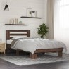 Cadre de lit sans matelas chêne marron 100x200 cm 