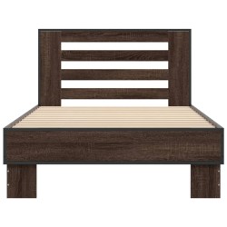 Cadre de lit sans matelas chêne marron 100x200 cm 