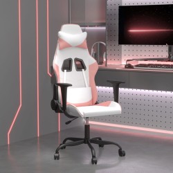 Chaise de jeu Blanc et rose Similicuir 