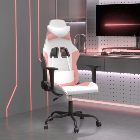 Chaise de jeu Blanc et rose Similicuir 