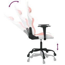 Chaise de jeu Blanc et rose Similicuir 