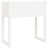 Jardinière Blanc 78x40x81 cm Bois massif de pin 
