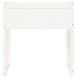 Jardinière Blanc 78x40x81 cm Bois massif de pin 