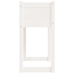 Jardinière Blanc 78x40x81 cm Bois massif de pin 