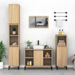 Meuble d'évier chêne sonoma 80x33x60 cm bois d'ingénierie 