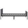 Cadre de lit sans matelas bois massif de pin gris 100x200 cm 