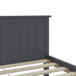 Cadre de lit sans matelas bois massif de pin gris 100x200 cm 