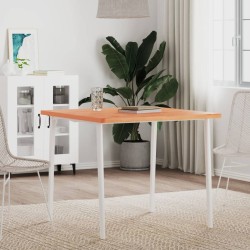 Dessus de table 80x80x2,5 cm carré bois massif de hêtre 