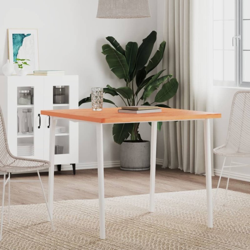 Dessus de table 80x80x2,5 cm carré bois massif de hêtre 